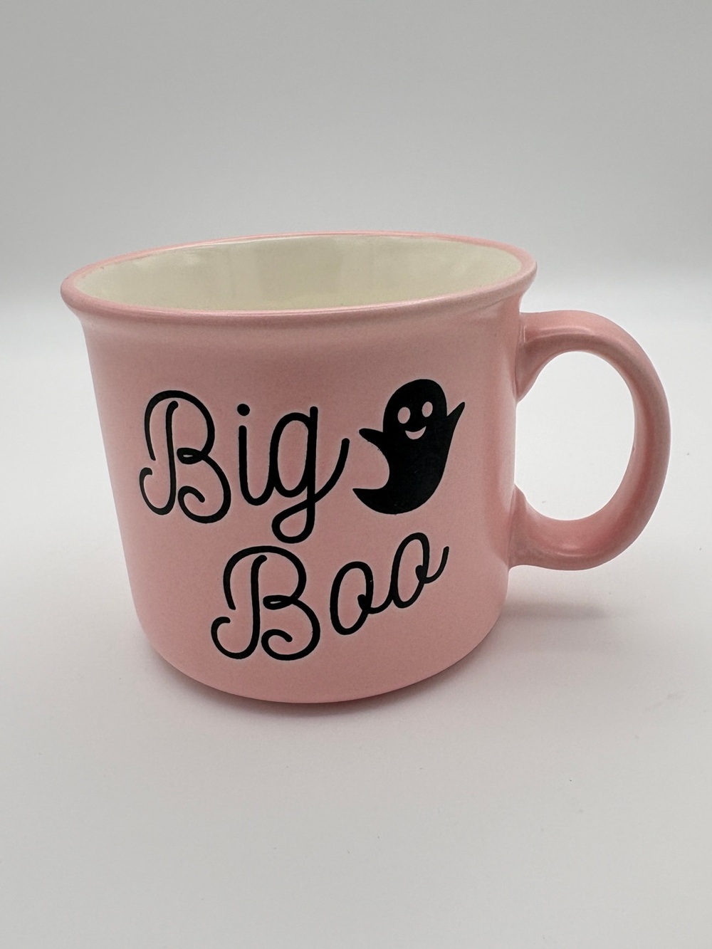 Ghost Themed Pink Mug "Big Boo" Cobwebs & Cauldrons